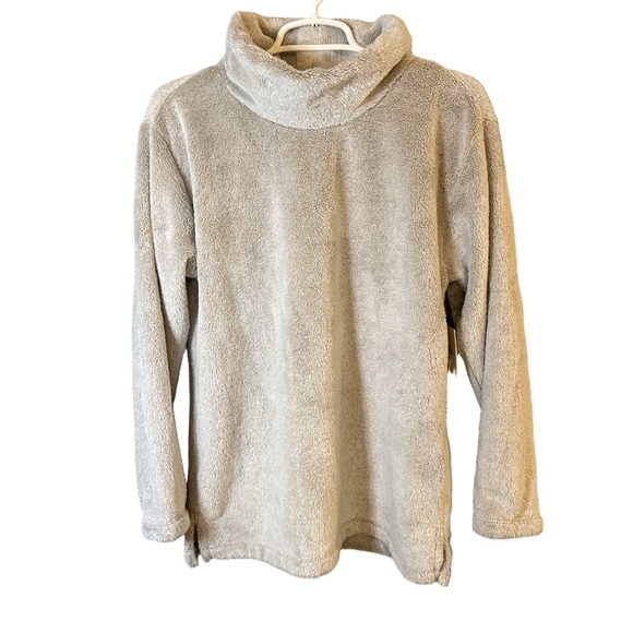 NWT Rafaella Light Gray Fleece Pullover - Picture 1 of 7